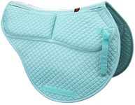 ECP Cotton Correction All Purpose Contoured Saddle Pad - Memory Foam Pockets Turquoise