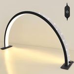 Kalolary 28inch Half Moon Lamp, 3000K-6000K Adjustable Brightness Half Moon Desk Lash Light for Lash Extensions, Fill Light Half Moon Desk Light for Eyelash, Facial Spa, Manicure, Tattoo