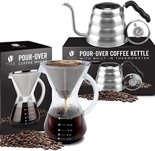 Bean Envy Pour Over Coffee Maker & Gooseneck Pour Over Coffee Kettle