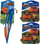 ChuckIt! Dog Fetch & Fold Ball Launcher and 4-Pack Ultra Ball Bundle, Medium