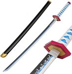 ZNLVZSH Demon Blade Wooden Samurai Sword,anime Cosplay Ninja Sword Props,for Fans Xmas Or Birthday Anime Lovers Decorative Toys ，41 Inches, Tomioka Giyuu