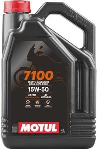 Motul 104299 7100 15W-50 Motor Oil Full Synthetic Motorcycle Engine Lubricant