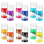 Gel Food Colouring - 12 Colours Vibrant Gel Food Colouring Set for Baking, Cake Decorating, Easter Egg - Concentrated Flavorless Food Colour Dye for Icing, Fondant, Cookie, DIY Crafts - 10ml/Bottle