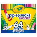 CRAYOLA Pip-Squeaks Skinnies Washable Markers,64 Count,Great For Home Or School,Perfect Art Tools,bold