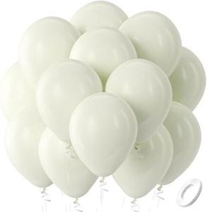 Bezente Beige Balloons Latex Party Balloons - 100 Pack 12 inch Round Helium Cream Ivory White Balloons for Wedding Birthday Gender Reveal Easter Tea Boho Decorations
