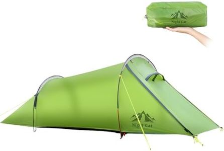 Night Cat Tunnel Tent 1 Man: Waterproof Camping Tent Silnylon 15D PU5000MM Ultralight for Trekking and Backpacking Wild
