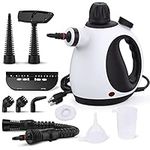 KOITAT Handheld Steam Cleaner, Steam Cleaner for Home with 10 Accessory Kit, Multipurpose Portable Upholstery Steamer Cleaning with Safety Lock to Remove Grime, Grease, and More, White