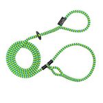 Harness Lead No Pull Dog Harness and Leash Set, Anti Pull Dog Harness for All Breeds and Sizes, One-Piece Cushioned Rope Design Safely Prevents Escaping and Pulling (Small/Medium, Peacock/Blue/Lime)