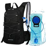 Hydration Pack Backpack, Insulated Water Backpack with 2L Bladder, Suitable for Hiking, Cycling, Running, Camping, Rock Climbing and Other Outdoor Activities