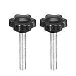 uxcell Clamping Handle Screw Knobs Handle Star Knob M6 x 40mm Male Thread 2pcs