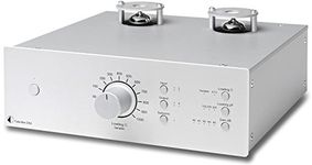 Pro-Ject Tube Box DS2, MM/MC Phono Preamp with Tube Assembly and High-End Sound Quality, Silver