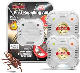 Riddex X Plus Insect Repellent - Plug in, Mouse Deterrent - Pest Reject for Defense Against Rats, Mice, Roaches, Bugs and Insects - Control Pests with No Toxins, 2-Pack