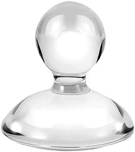 Glass Muller for Making Paint, 7.5 cm Watercolor Paint Muller with Short Domed Handle Frosted Flat Bottom Mineral Pigment Grinding Pestle Glass Grinding Apparatus for Oil Painting Thangka Tempera