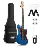 Tostar Electric Guitar: P90 Pickups, TOM Bridge & Smoked Matte Finish, 3-Way Switch, 39" Solid Body Electric Guitar for Intermediate Players, Guitarra Eléctrica Kit, Musical Birthday Gifts, Blue