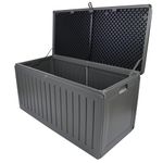 marko Outdoor 270L Large Garden Storage Box Locking Plastic Outdoor Waterproof Utility Cabinet Shed Chest