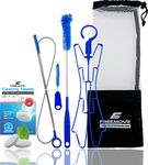 Hydration Bladder Cleaning Kit 6in1 - Suitable for 2L, 3L and All Other Water Bladders - Camelback Backpack Bladder Cleaner Kit with 4 cleaning brushes, Drying Hanger, Carry Bag & 2 Cleaning Tablets