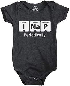 Creeper I Nap Periodically Baby T Shirt Shower Gift Funny Clothing For Newborn (Black) - 6 months