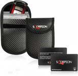 Scorpeon Car Key Signal Blocker Pouches (Black Edition) - 2X RFID Card Blocker - Faraday Bag for Car Keys - RFID Key Pouch - Keyless Car Key Signal Blocker - Faraday Pouch for Car Keys - Faraday Bag