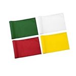 KINGTOP Blank Golf Flag 8x6 Inch - Mixed Color, 420D Nylon, Tube Inserted - Mini Practice Putting Green Flags for Yard, 4-Pack