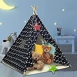 Teepee Tent for Kids Foldable Kids Play Tent for Boys and Girls with Plush Mat Playhouse for Kids Indoor and Outdoor