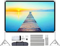 Projector Screen and Stand - Velcolt Portable Video Projection Screen 100 inch, 16:9 4K HD Rear Front Foldable Outdoor Movie Screen with Carry Bag for Indoor Outdoor Home Theater Backyard Camping