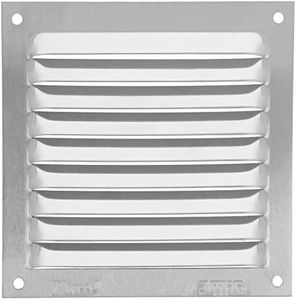 Amig - Square Aluminium Air Vent Grille | Air Vent Grille | Ideal for Kitchen and Bathroom Ceilings | Dimensions: 100 x 100 mm | Colour: Silver