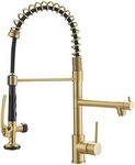 Brushed Gold Kitchen Faucet with Pu