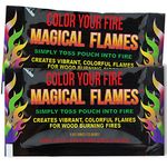 Magical Flames Fire Color Changing Packets - Pack of 50 Flame Color Packets for Fire Pit & Outdoor Fireplaces - Campfire Accessories