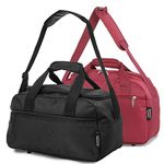 Aerolite Ryanair Cabin Bag, 40 x 20 x 25 cm, Maximum Size, Black + Burgundy, 40x20x25, Tote