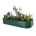 Vego Garden Raised Garden Bed Kit, 17’’ Tall 10 in 1 Modular Metal Raised Garden Beds Kit, Aluzinc Metal Planter Box for Vegetables, Flowers, Herbs, British Green