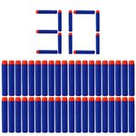 YAAVAAW 30Pack 7.2cm Blue Refill Darts X Shots Foam Bullet Darts for Nerf N-strike Elite Series Blasters Kids Nerf Toy Gun Bullets Darts Refill