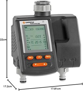 Gardena Multicontrol Duo Irrigation Computer – Automatic, Programmable, LC Display