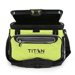 Arctic Zone Titan Deep Freeze Cooler - 30 Can Zipperless Hardbody Cooler - Citrus Green Cooler with Deep Freeze Insulation, HardBody Liner, and SmartShelf
