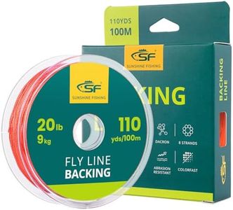 SF Braided Fly Line Backing Trout Line for Fly Fishing 20LB 100m/108yds Orange