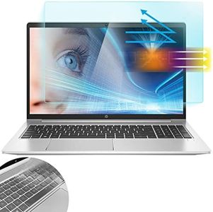 MUBUY-GOL Anti Blue Light Screen Protector for 15.6 HP ProBook 450 455 650 G8 G9 with Keyboard Cover, Eye Protection Screen Filter Anti Glare, Anti Fingerprint