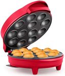 Holstein Housewares Red Cake Pop Maker - Makes 12 Cake Pops Non-Stick Coating Perfect for Birthday and Holiday Parties