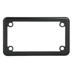 Grand General 60394 Matte Black Powder Coated Motorcycle Plain License Plate Frame