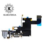 Kakusiga Compatible With iphone 6 USB Charging Port Dock Connector Flex Cable + Microphone + Headphone Audio Jack Replacement for 6 4.7"(Black)