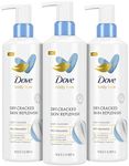 Dove Body Love Body Cleanser Body Wash 3 Count Dry-Cracked Skin Replenish Hypoallergenic for 24 Hour Nourishment & Instant Dryness Relief with Pro Ceramides Body Cleanser 17.5 FO