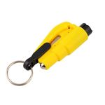 KPS Window Glass Breaker and Seat Belt Cutter for Car | 2 in 1 Small Portable Handy Emergency Safely Glass Breaking & Seat Belt Cutting Tool with Key-Chain (Multicolor, Pack of 1)