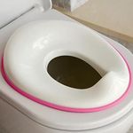 Zollyss Potty Training Seat for Boys And Girls, Fits Round & Oval Toilets, Non-Slip with Splash Guard, Includes Free Storage Hook-Pink color