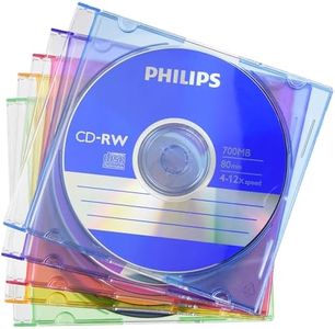 Philips CD-RW Blank 80 Min 700 MB 4-12x 5 Slim Case Coloured