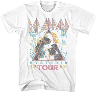 American Classics Def Leppard 1980s Heavy Hair Metal Band Rock & Roll Hysteria '88 Adult T-Shirt, White (3X-Large)