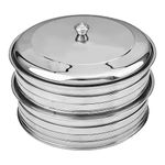 Communion Trays with Lid 2 Communion Serving Trays Stacking Stainless Steel Communion Trays for Churches| Communion Plates for Church | Church Communion Ware Sets