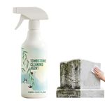 500ml Memorial Plaque & Monument Cleaning Spray, Grave Stone Cleaner, D2 Biological Solution Headstone Cleaner Gravestone Cleaning Kit for Cemetery Memorial Plaque, Granite and Marble Cleaners