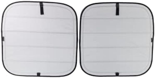 VanEssential Insulated Blackout Rear Door Window Covers Designed for RAM Promaster Bare Metal Window Frame Van Years 2014 to Current Model (Pair) - Cool Gray