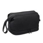 Toiletry Bag, Waterproof Cosmetic Bag for Men and Women, Large Double Space Travel Organizer for Accessories, Shaving Dopp Kit（Black）