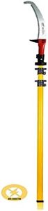 Festel Skytuch Shock Proof Multipurpose Fiberglass 6-to-18 Foot Extendable Telescopic Pole With Pruning Saw (Yellow), Hand powered