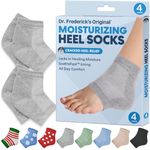 Dr. Frederick's Original Moisturizing Heel Socks For Cracked Heel Treatment - 2 Pairs - Stop Cracked Heels In Their Tracks, Grey