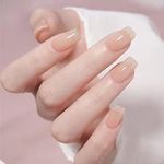 Vishine Jelly Crystal Nude Neutral Tone Gel Nail Polish 15ML Gel Polish Translucent Sheer Nude Soak Off UV LED Gel Nail Polish Clear Color Home DIY Manicure Nail Art #10